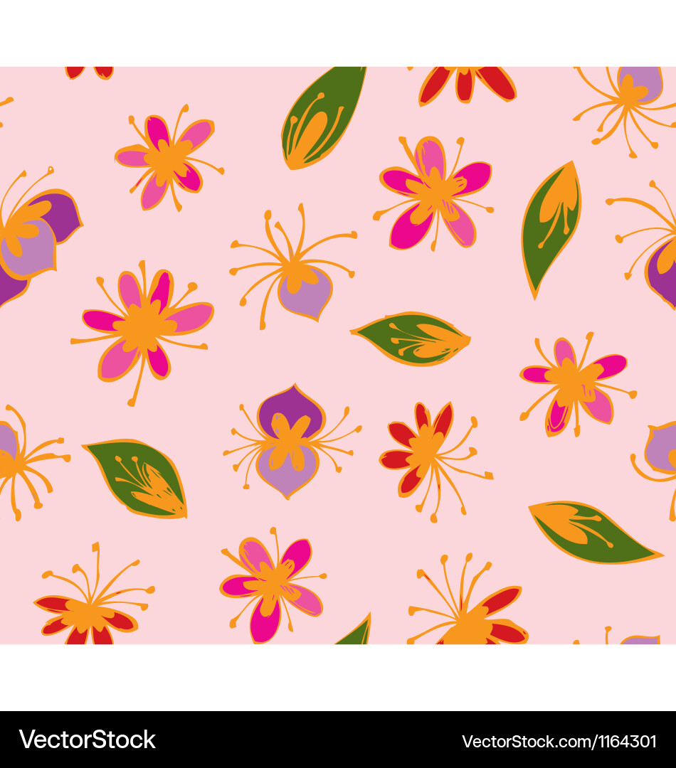 Spring flower pattern vector image