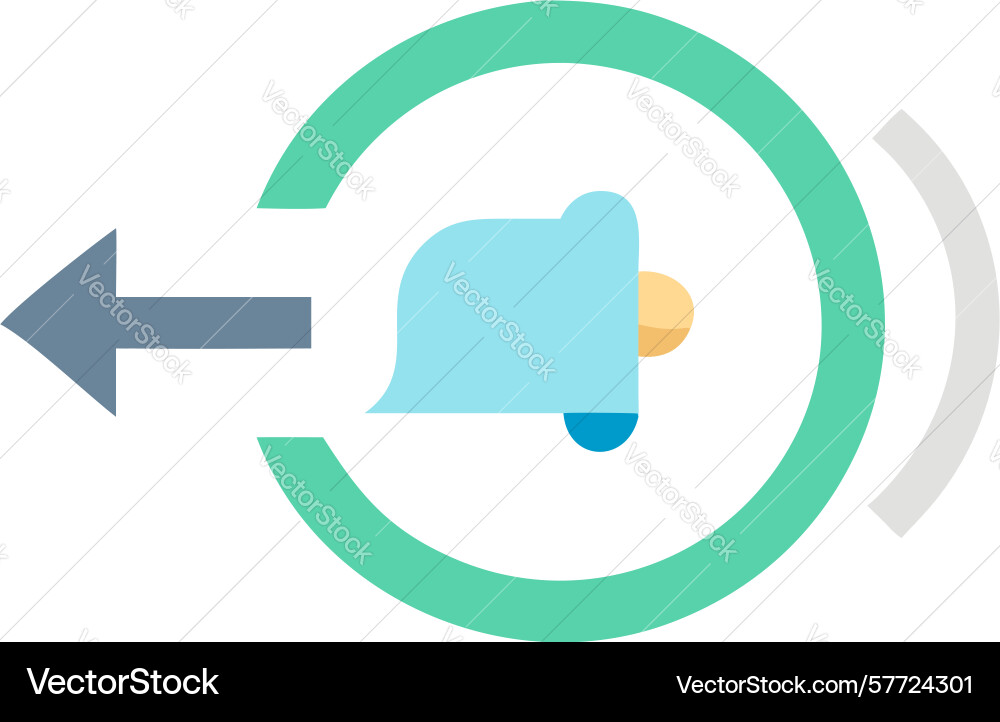 Undo notification or reset alert icon design vector image