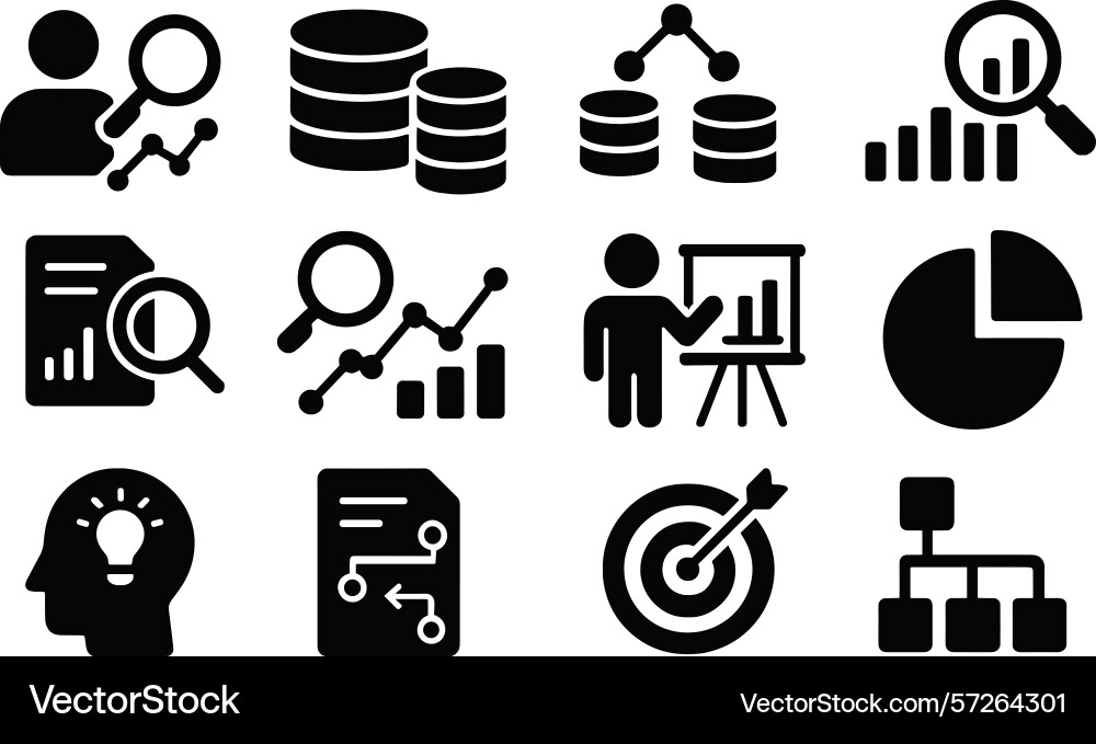 Visual representation of data analysis concepts Visual representation of data analysis concepts vector image