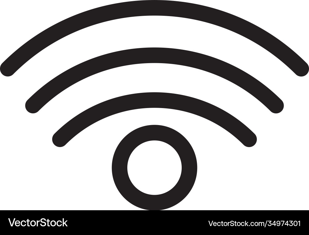 Wifi connection signal line style icon vector image