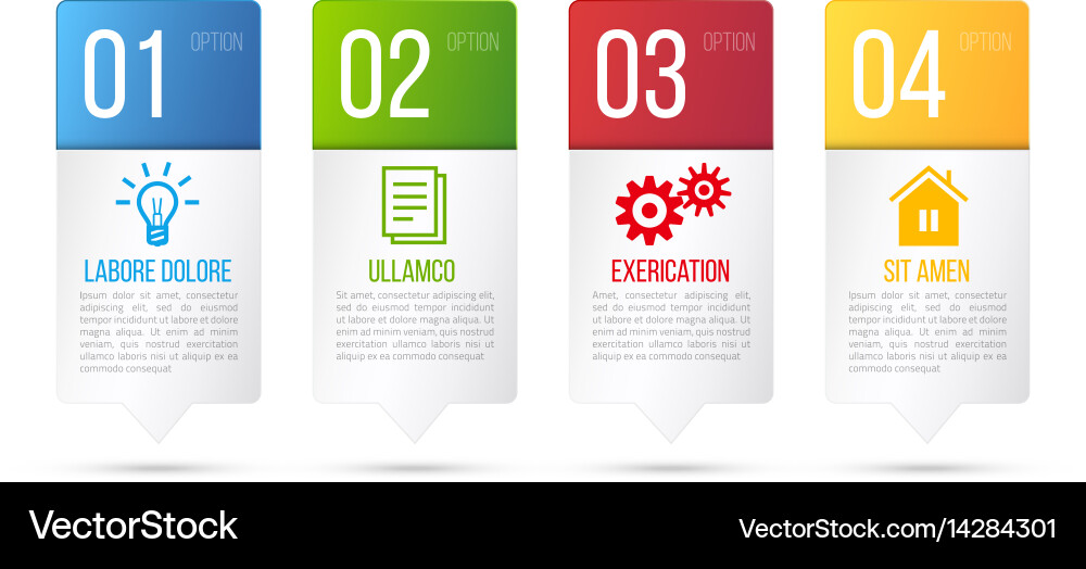 Workflow Process Infographic Card Vector Image