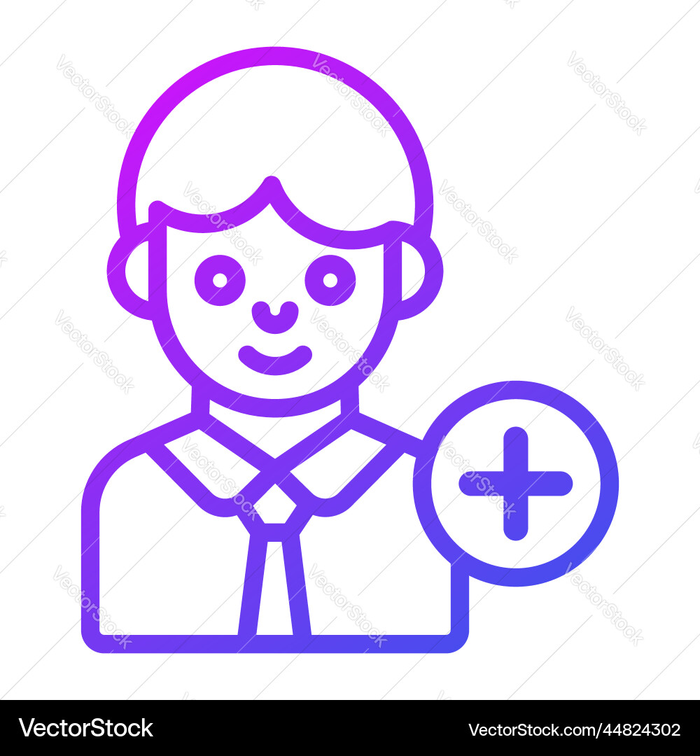Add user icon interface as a simple sign Vector Image