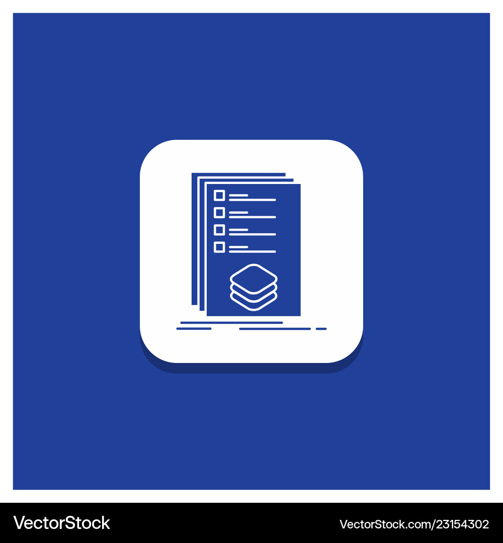 Blue round button for categories check list Blue round button for categories check list vector image