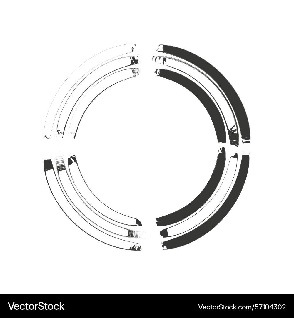 Broken ring icon circular shape abstract loop vector image