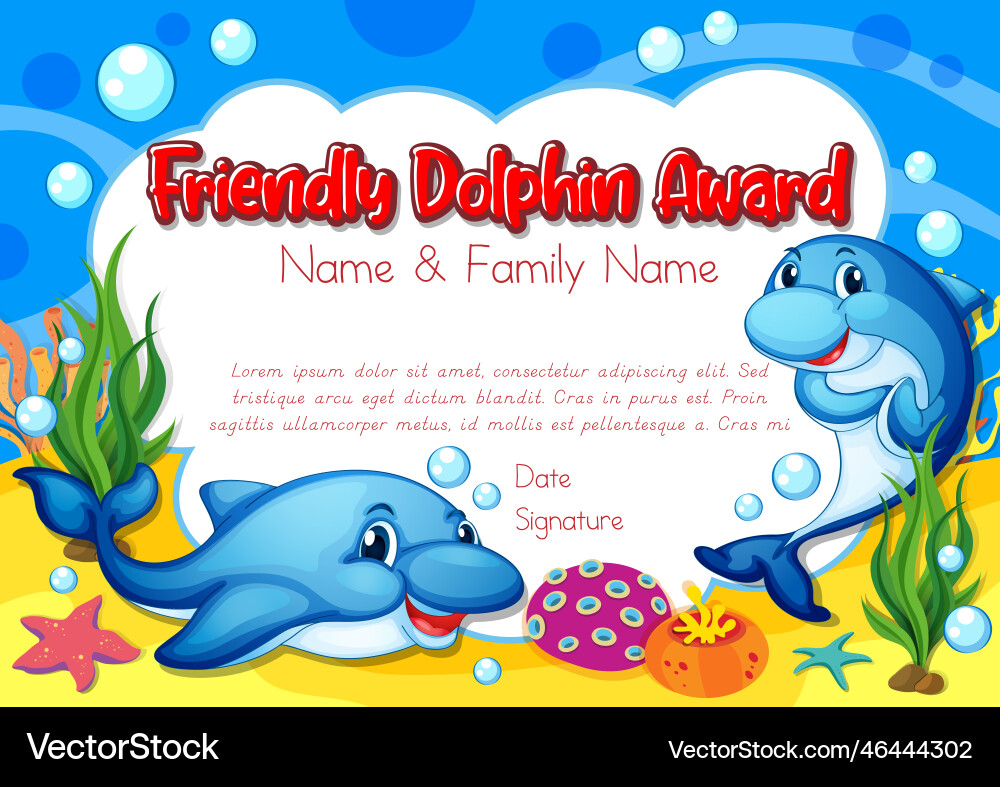 Certificate for kids template with customizable vector image