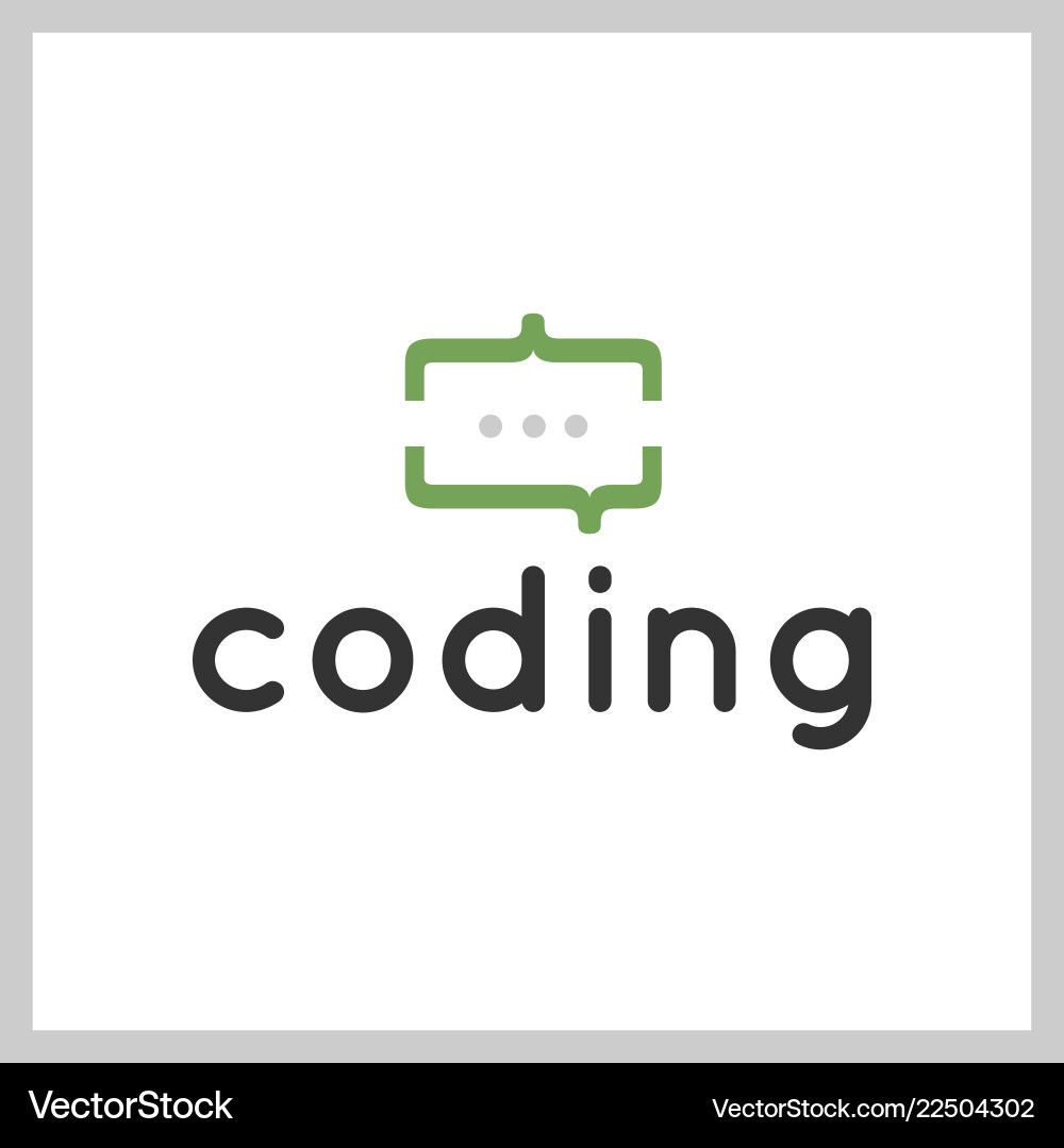 Coding Talk Logo - Tech & Communication Vector Image