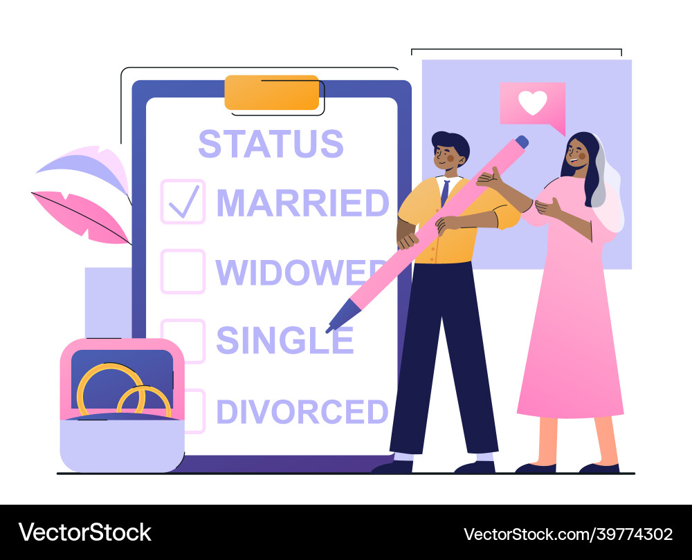Couple Relationship Questionnaire Vector Image