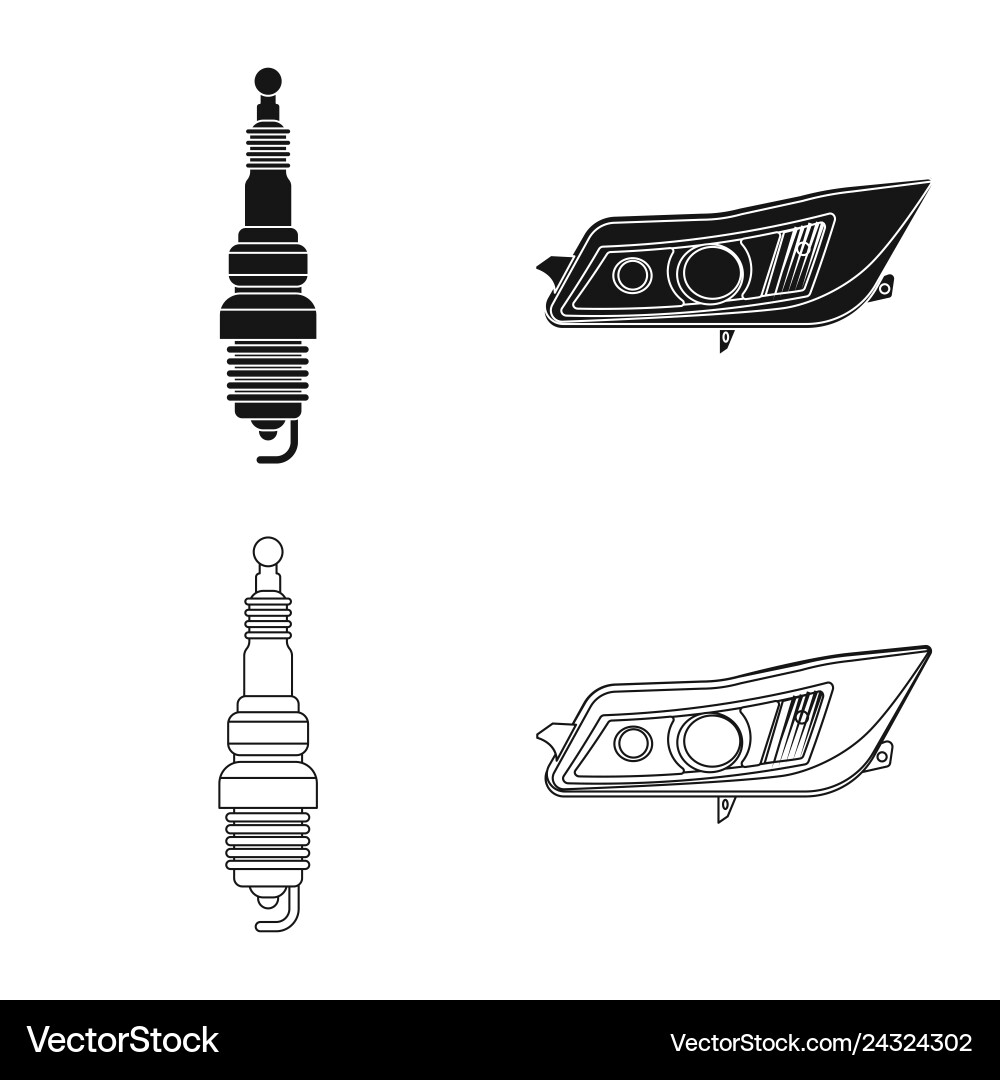 Design of auto and part logo collection Vector Image