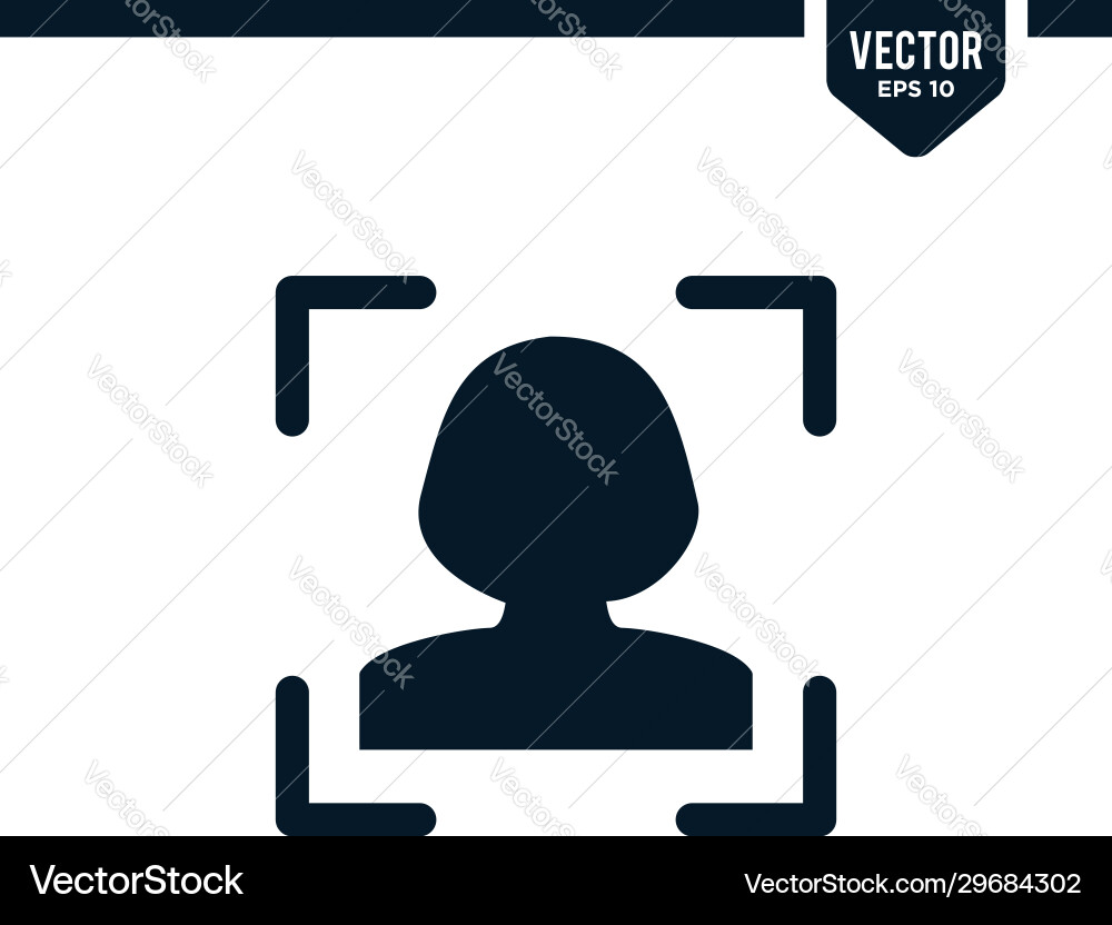 Face recognition or detection icon Vector Image