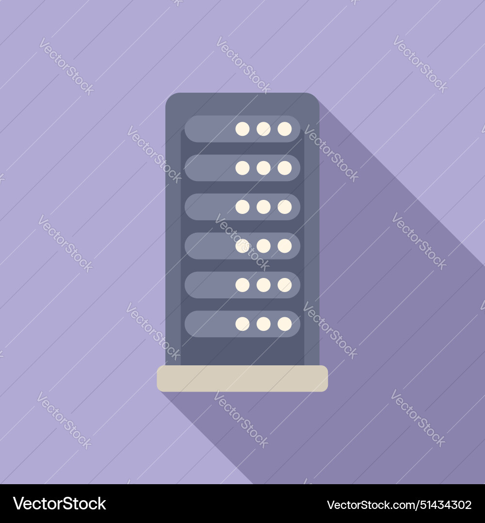 Flat design of a server rack Flat design of a server rack vector image