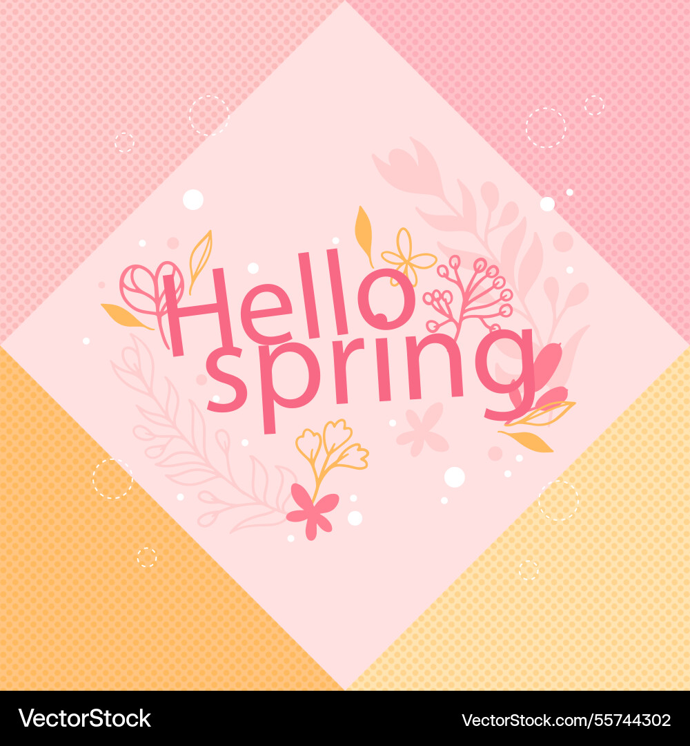 Hello spring background Vector Image