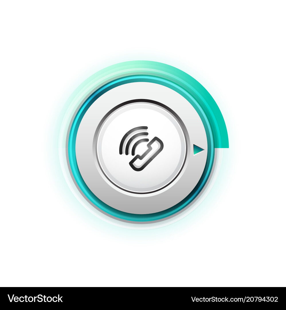 Phone button call support idea Phone button call support idea vector image