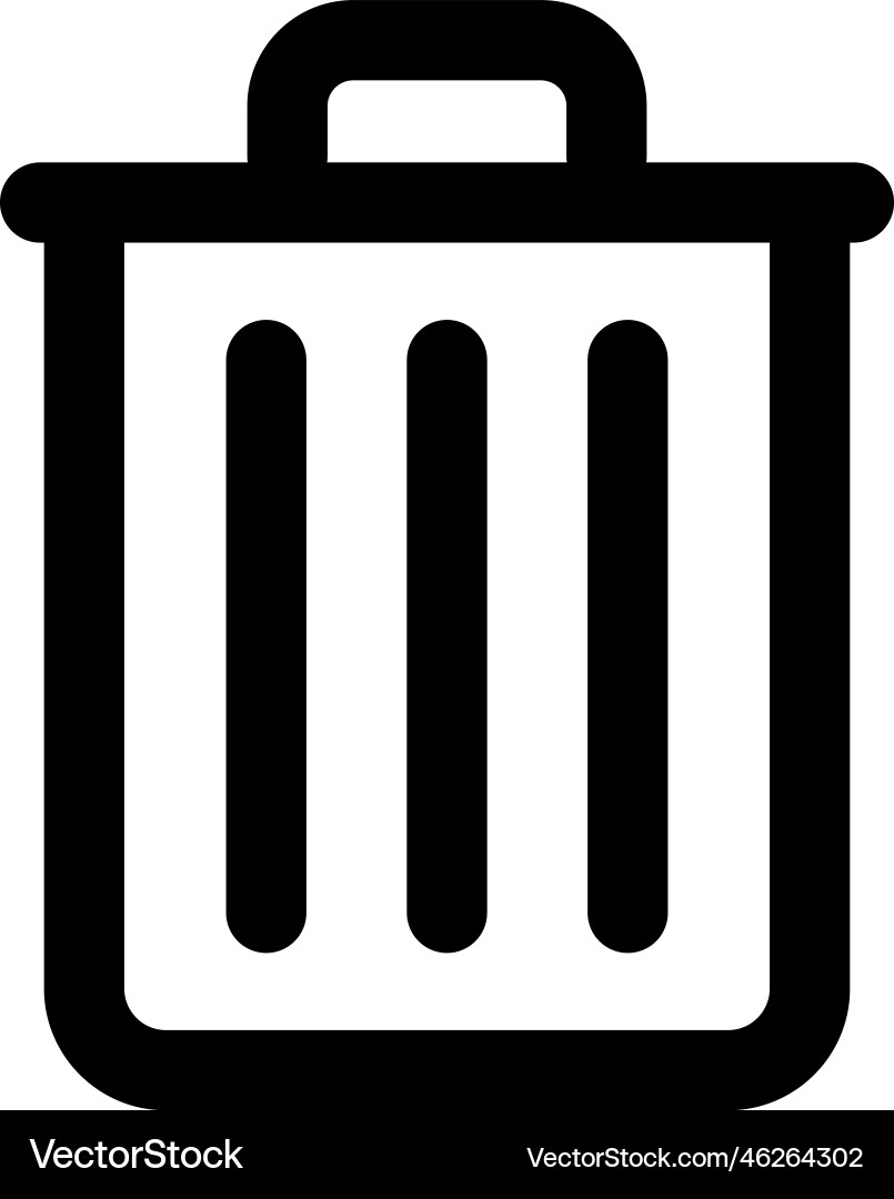 Recycle bin icon trash can garbage Vector Image
