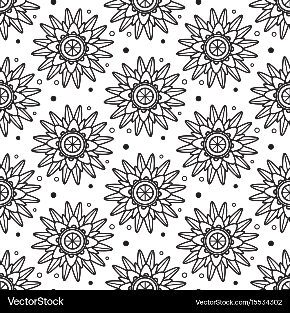 Seamless black and white pattern entangle design Vector Image