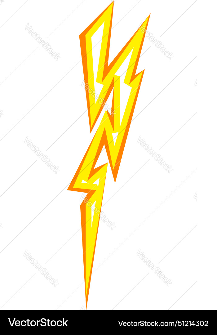 Shape flash storm icon cartoon power speed Vector Image