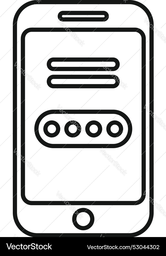 Smartphone showing password protecting system Smartphone showing password protecting system vector image