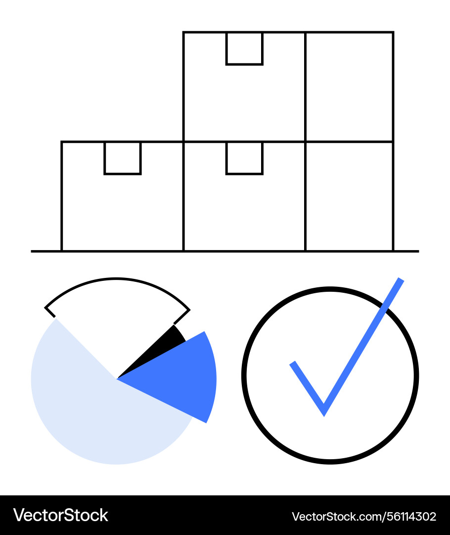 Warehouse storage system with data analytics Vector Image