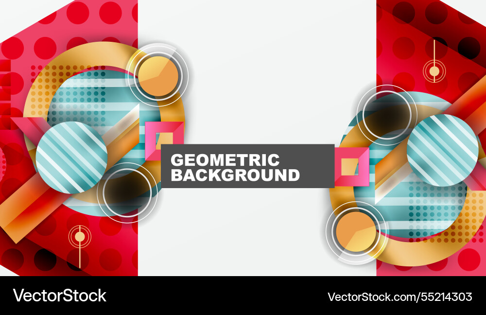 Abstract design with layered geometric shapes vector image