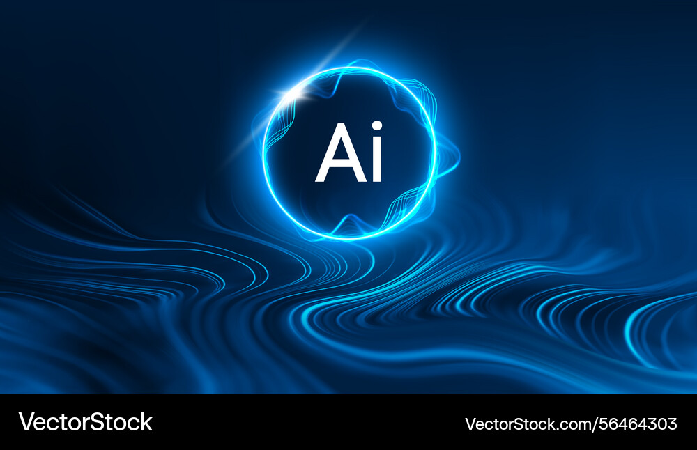 Ai background abstract data digital tech science vector image