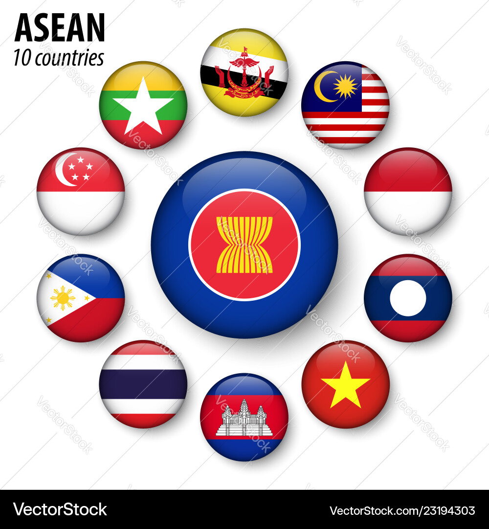 Asean association of southeast asian nations Asean association of southeast asian nations vector image