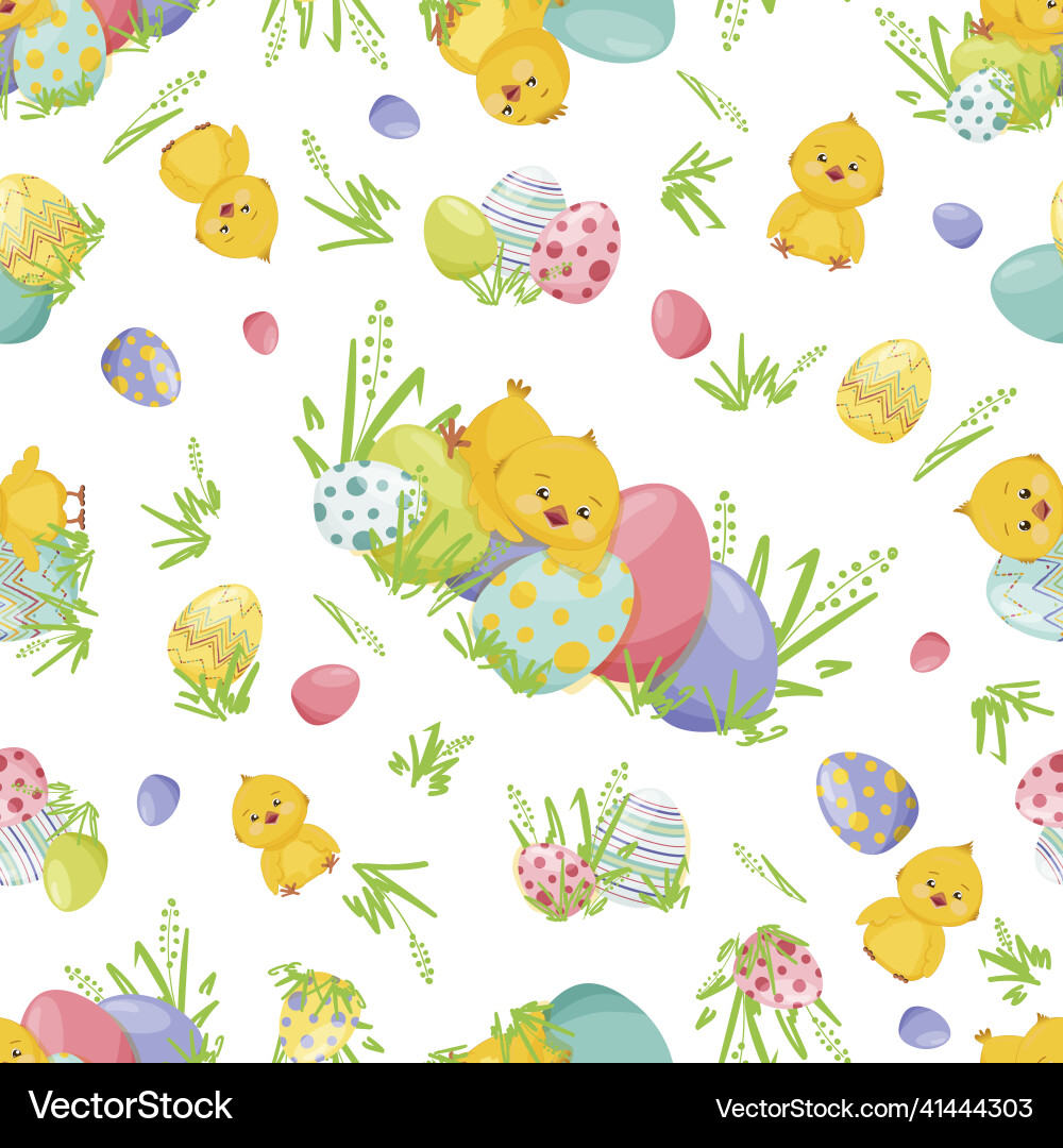 Bright seamless pattern with colorful Vector Image