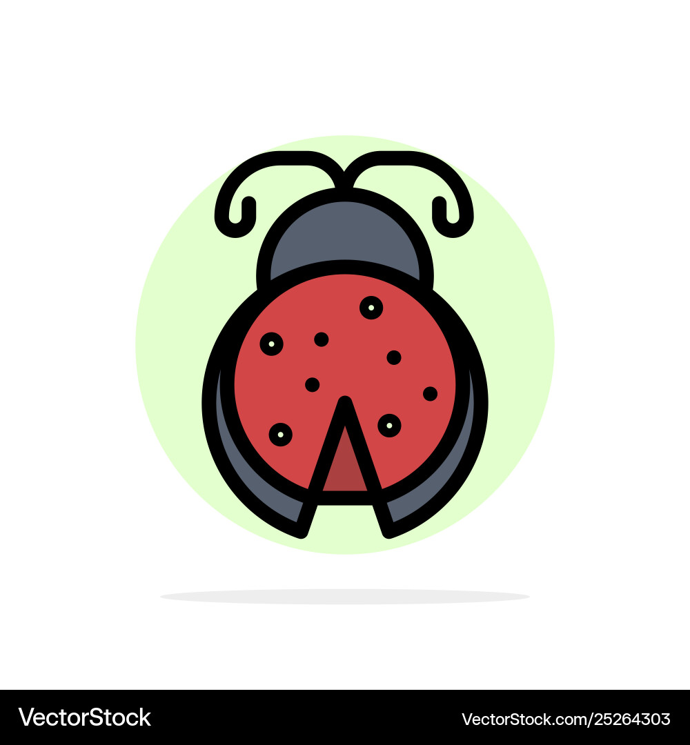 Bug insect ladybug spring abstract circle Vector Image