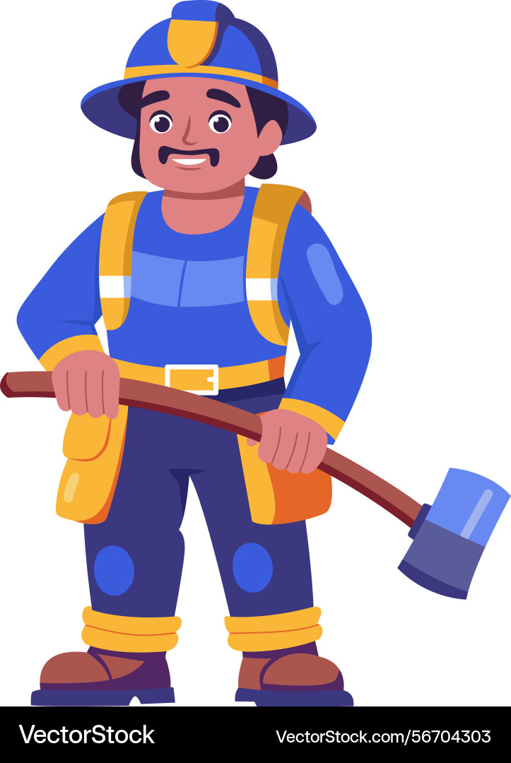 Flat style showing a character doing Vector Image