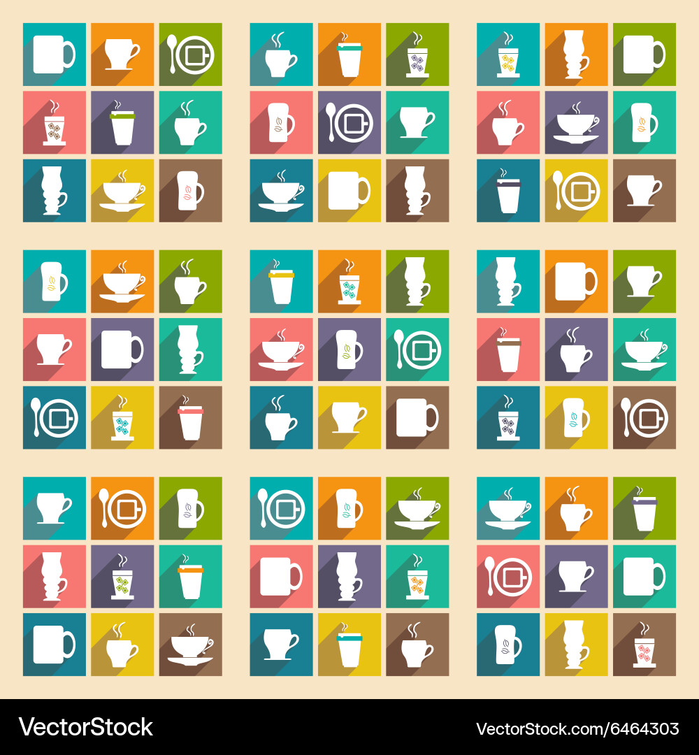 Flat with shadow concept and mobile application vector image