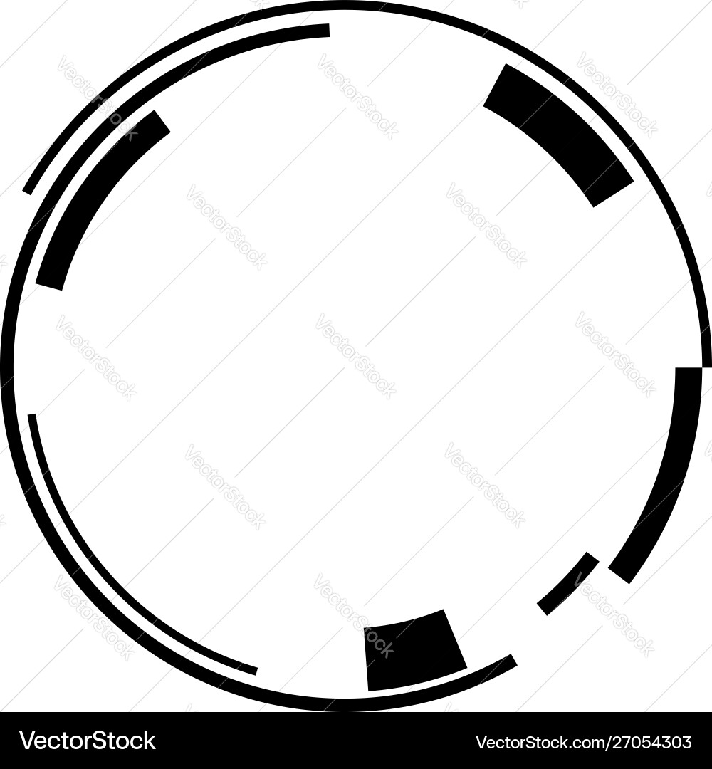 Geometric circle sci-fi high-tech ui circular Geometric circle sci-fi high-tech ui circular vector image
