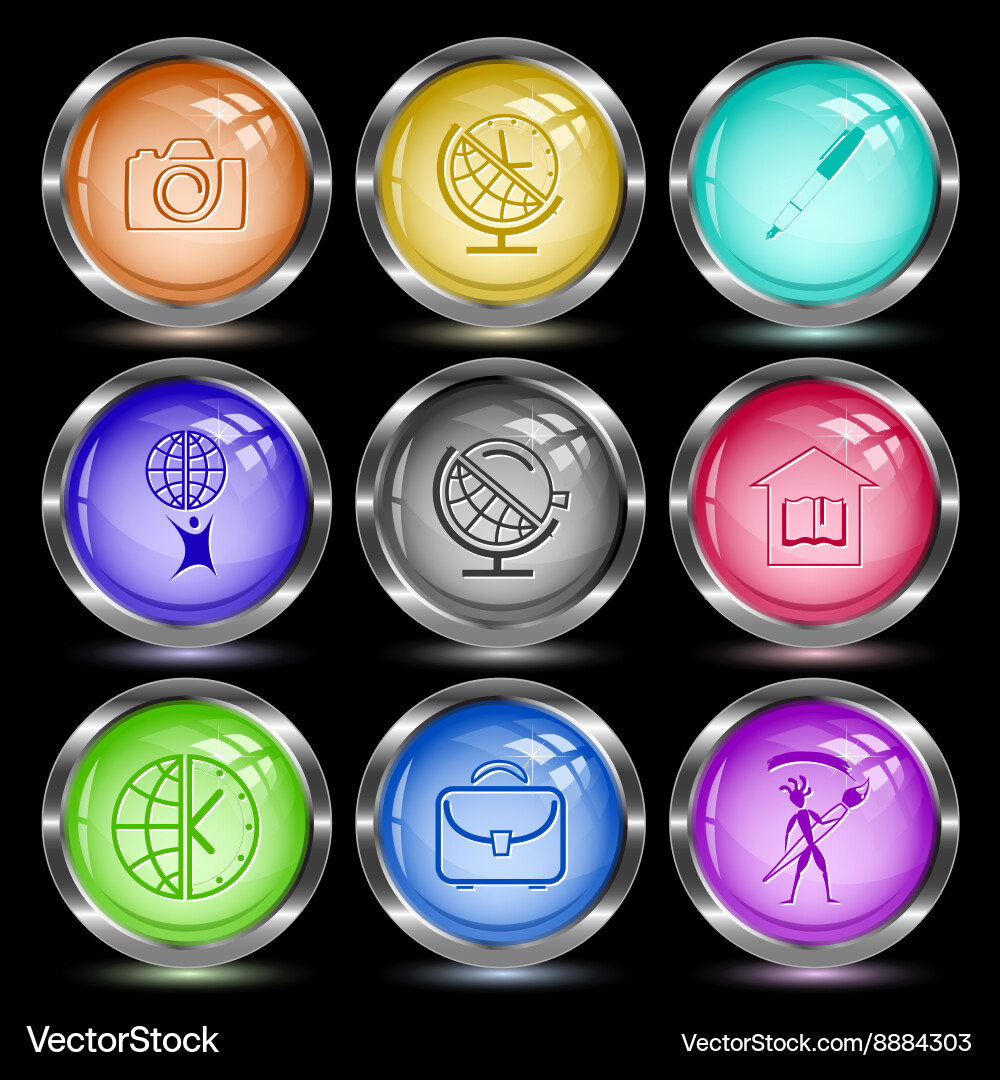 Internet button vector image