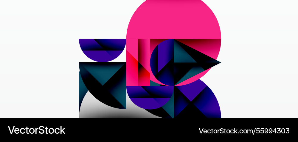 Modern abstract composition with layered circles vector image