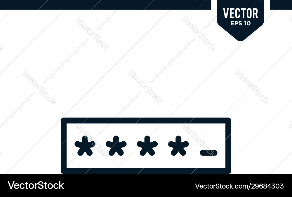 Password icon collection in line style Password icon collection in line style vector image