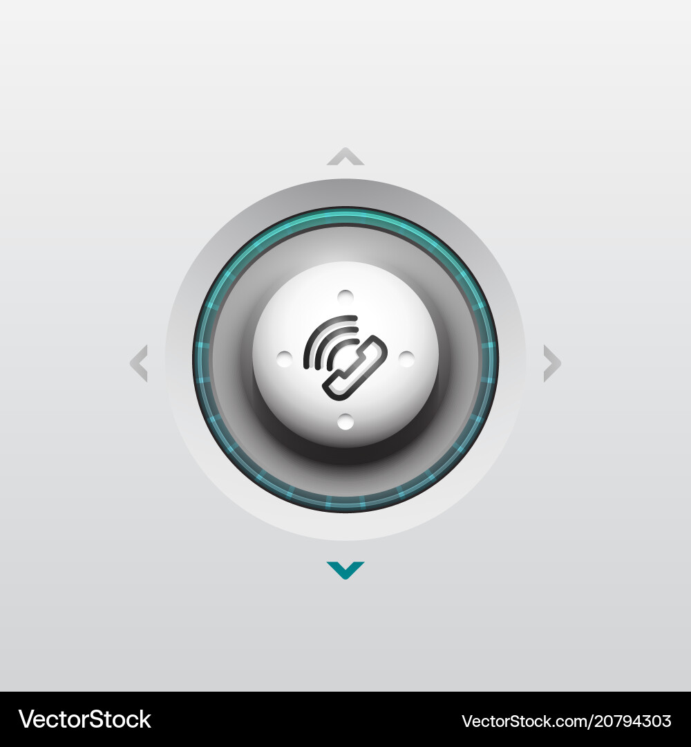 Phone button call support idea Phone button call support idea vector image