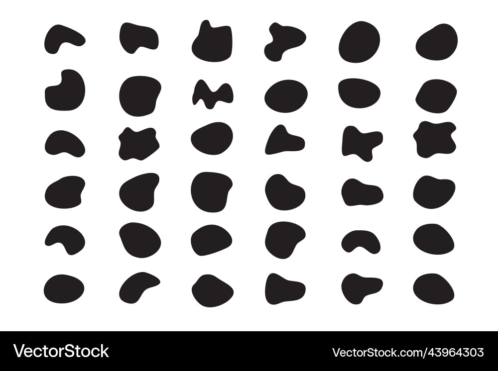 Random blob organische Muster Spot Form amorphe Random blob organische Muster Spot Form amorphe vektorbild