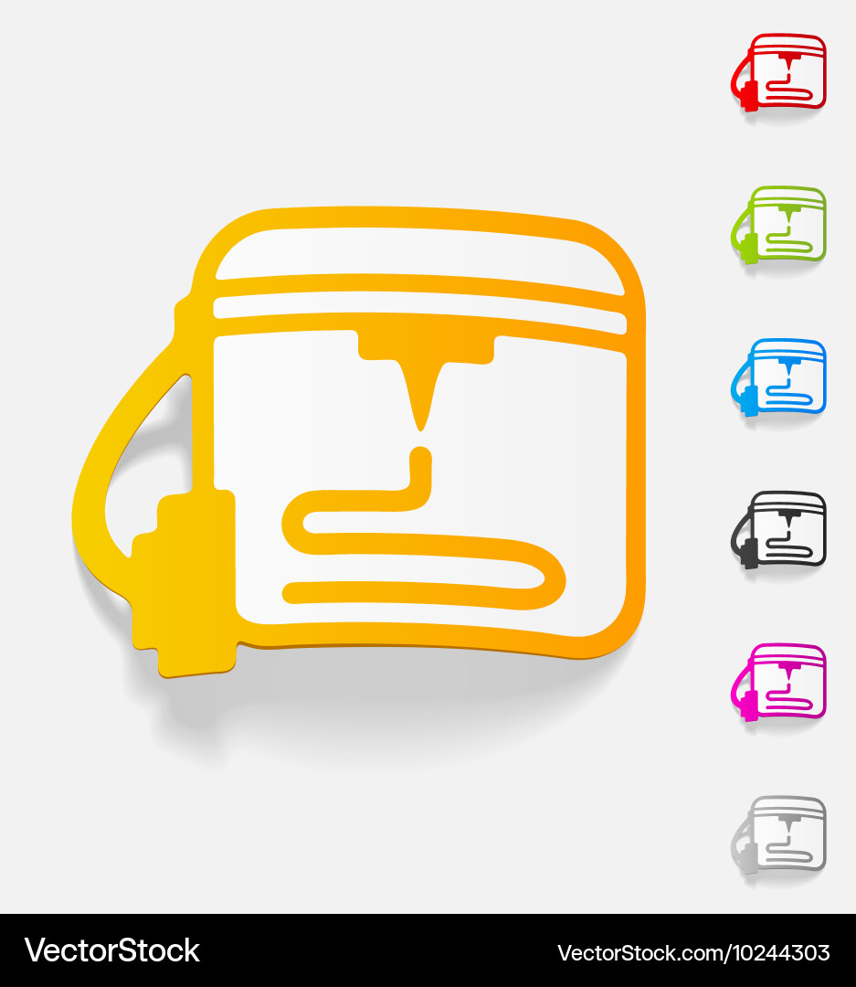 Realistic design element three d printer vector image