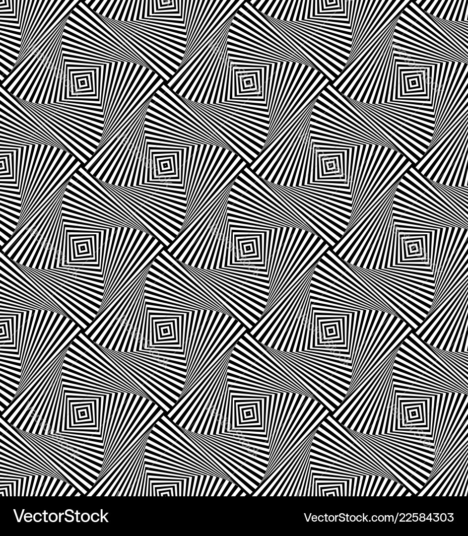 Rotating squares repeatable abstract pattern vector image