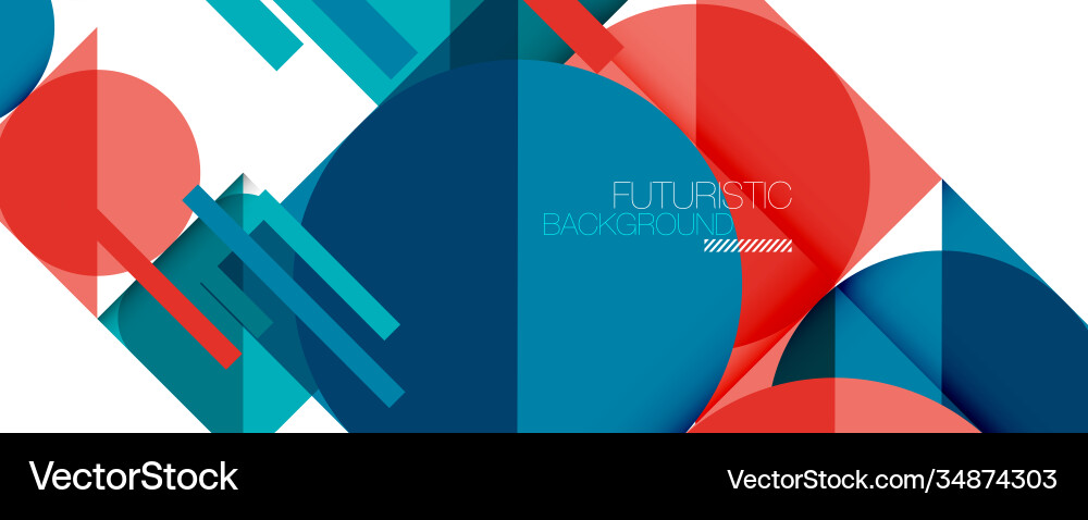 Simple circles and triangles abstract background Vector Image