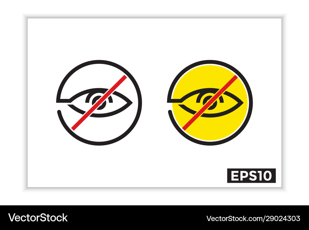 Visible and invisible icons hide Visible and invisible icons hide vector image