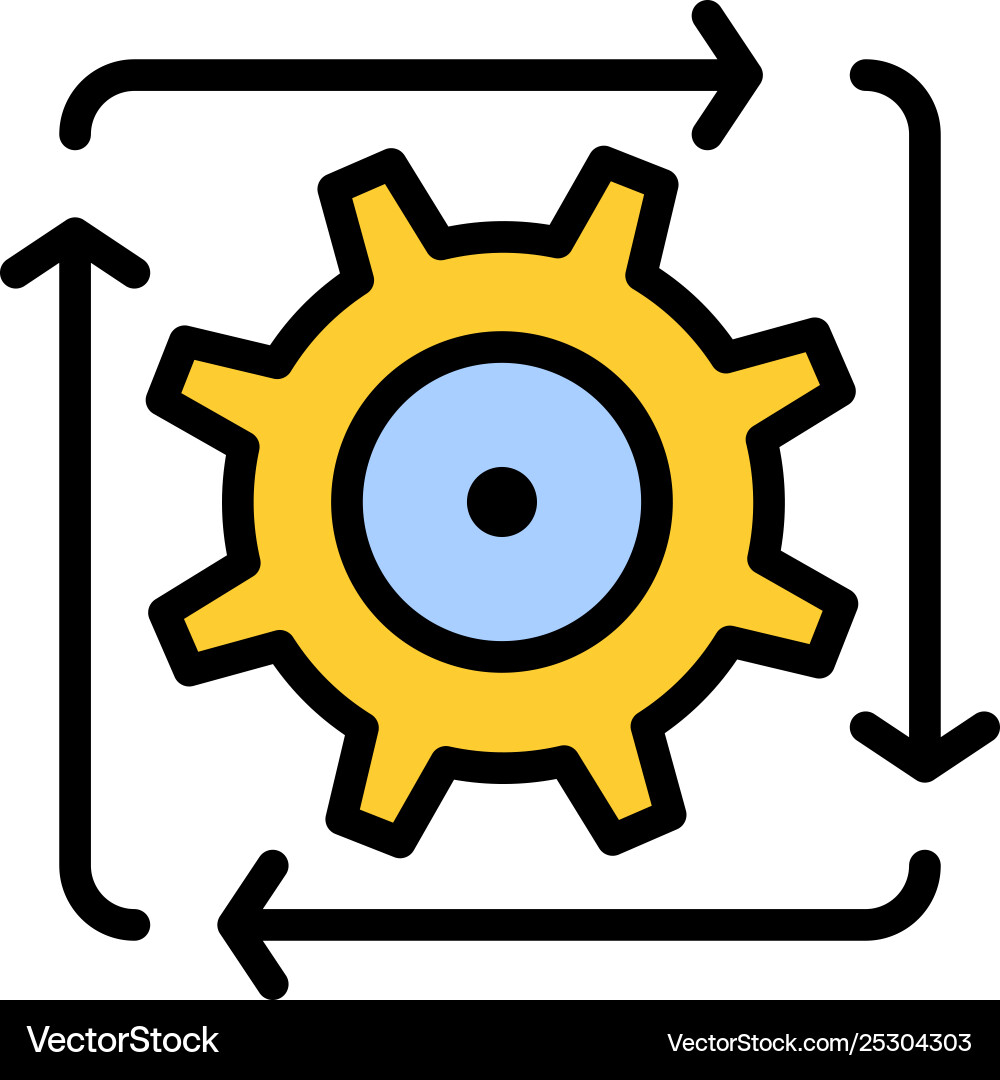 Workflow automation development flow operation Workflow automation development flow operation vector image