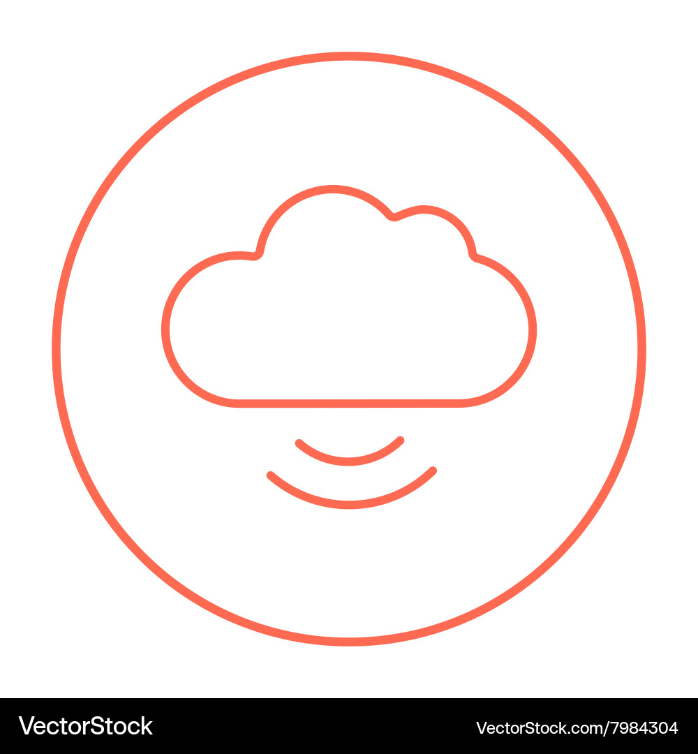 Cloud computing line icon Vector Image