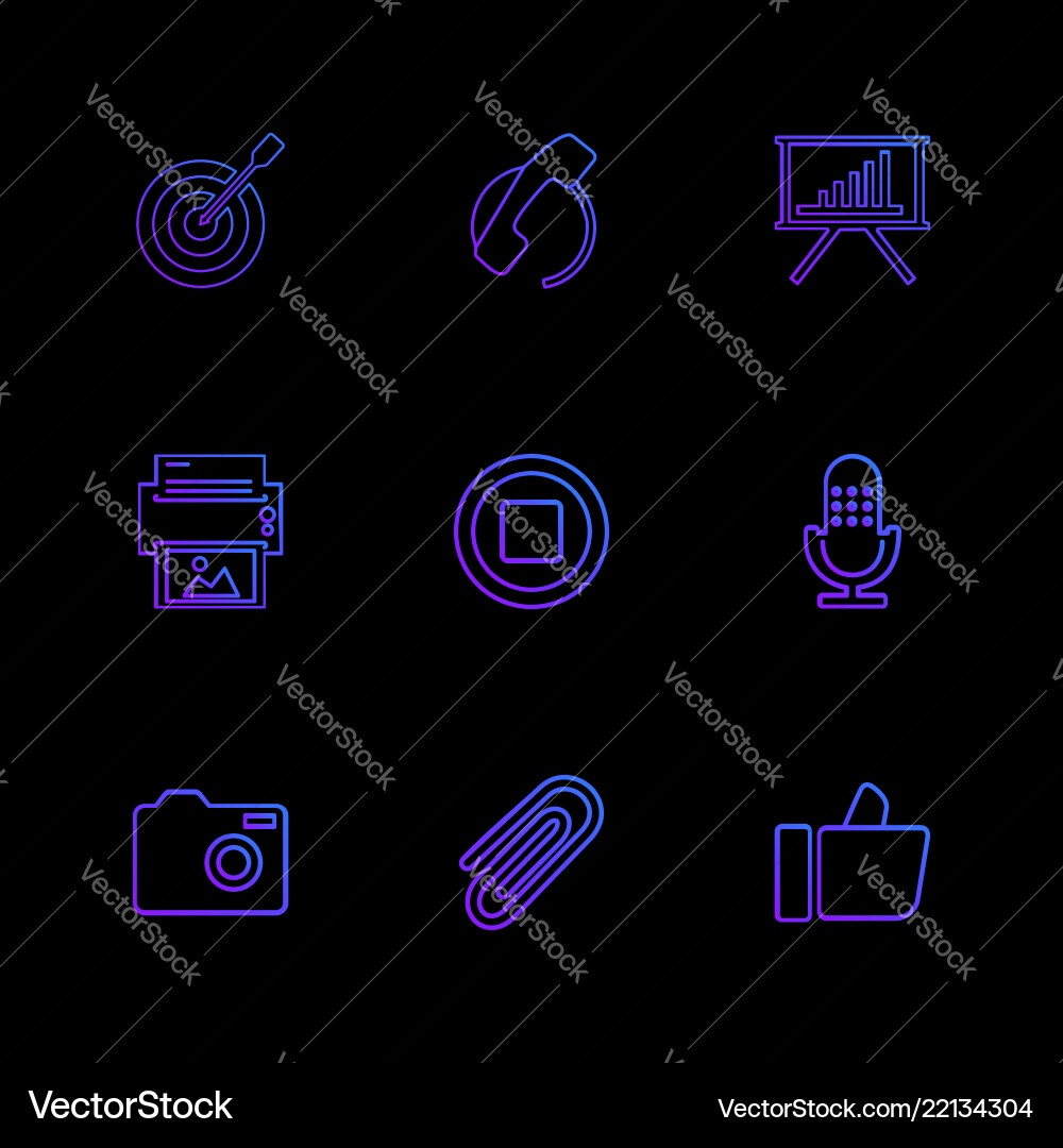 Dart focus graph like microphone stop pin Vector Image