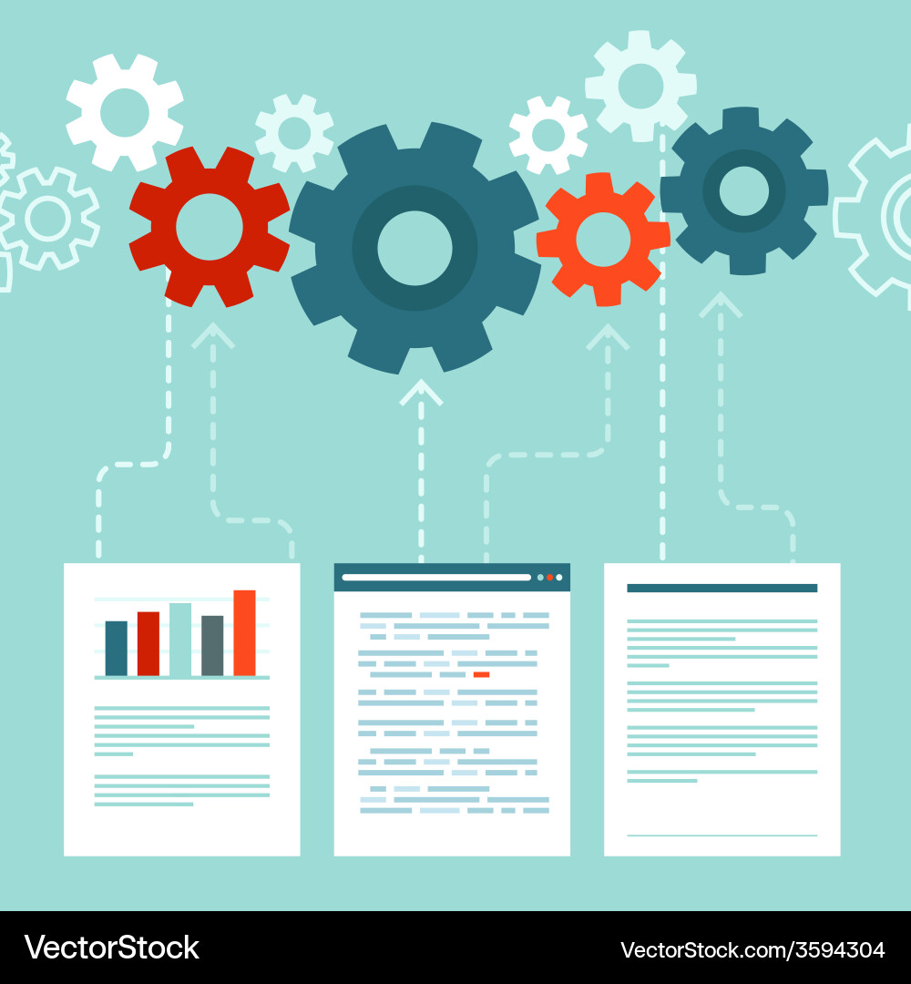 Data Processing & Analysis Concept vector image