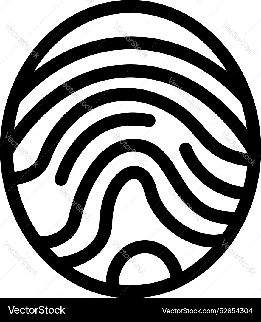 Fingerprint showing security and identification Fingerprint showing security and identification vector image