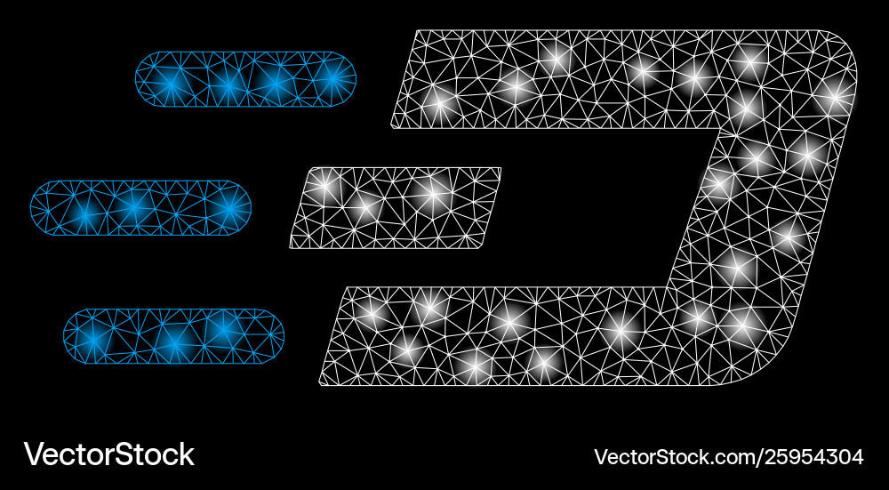 Flare mesh network fast send dash with spots vector image