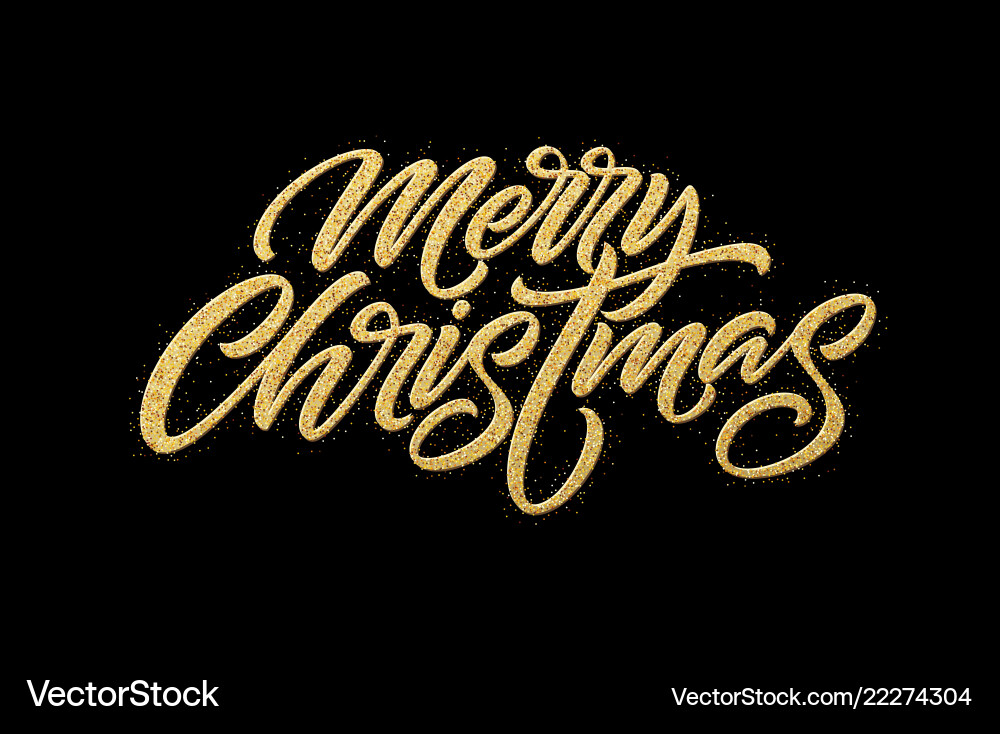 Frohe Weihnachten Gold Glitzer Schrift Design Frohe Weihnachten Gold Glitzer Schrift Design vektorbild