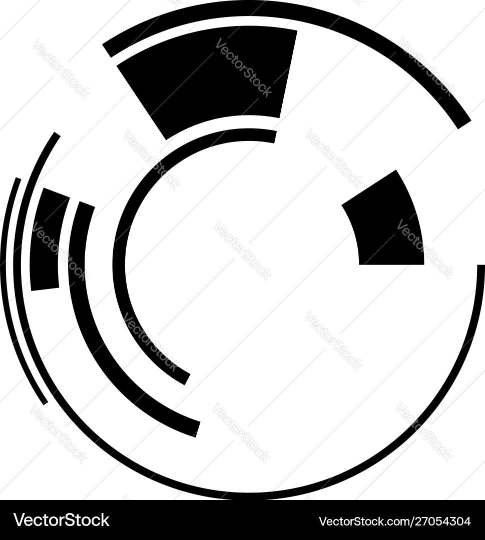 Geometric circle sci-fi high-tech ui circular Geometric circle sci-fi high-tech ui circular Vector Image