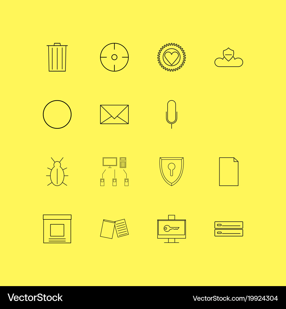 Internet of things linear icon set simple outline Vector Image