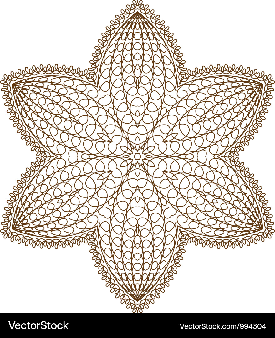 Intricate Rosette Pattern Vector Image