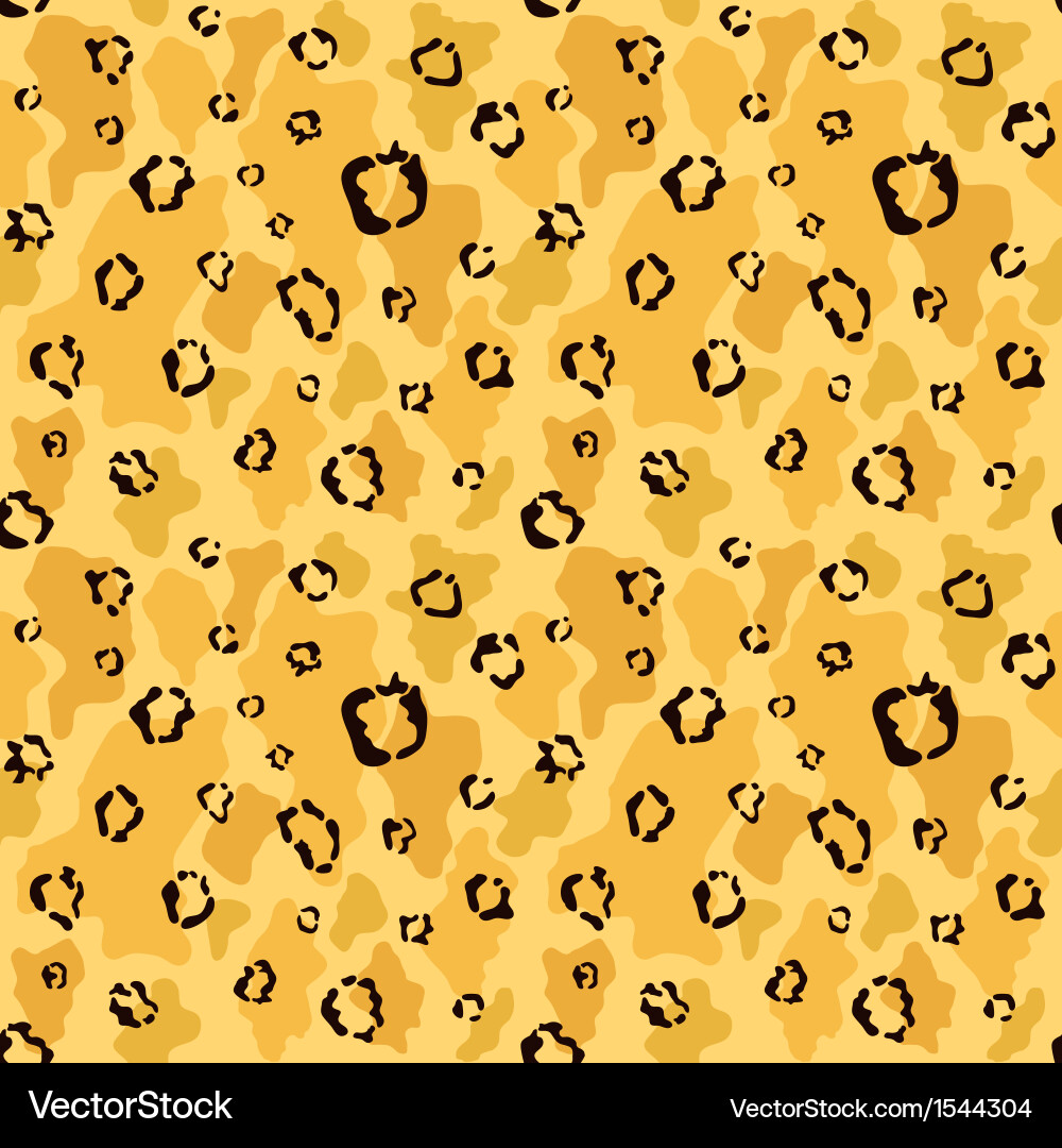 Leopard skin seamless pattern vector image