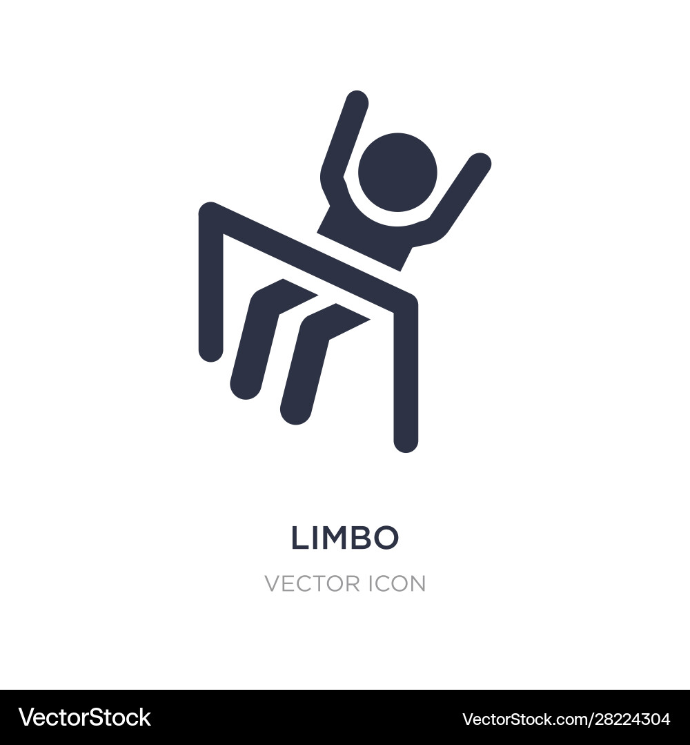 Limbo icon on white background simple element vector image